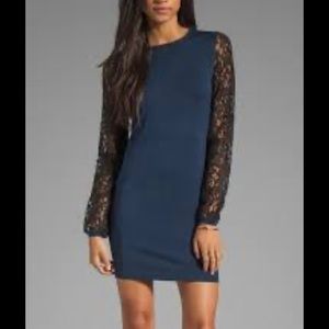 DVF Kivel Lace and Stretch Knit Dress